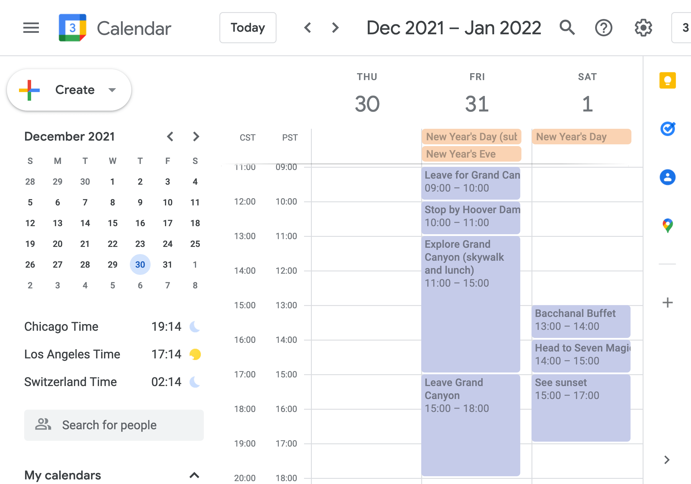 Screenshot showing external calendar sync
